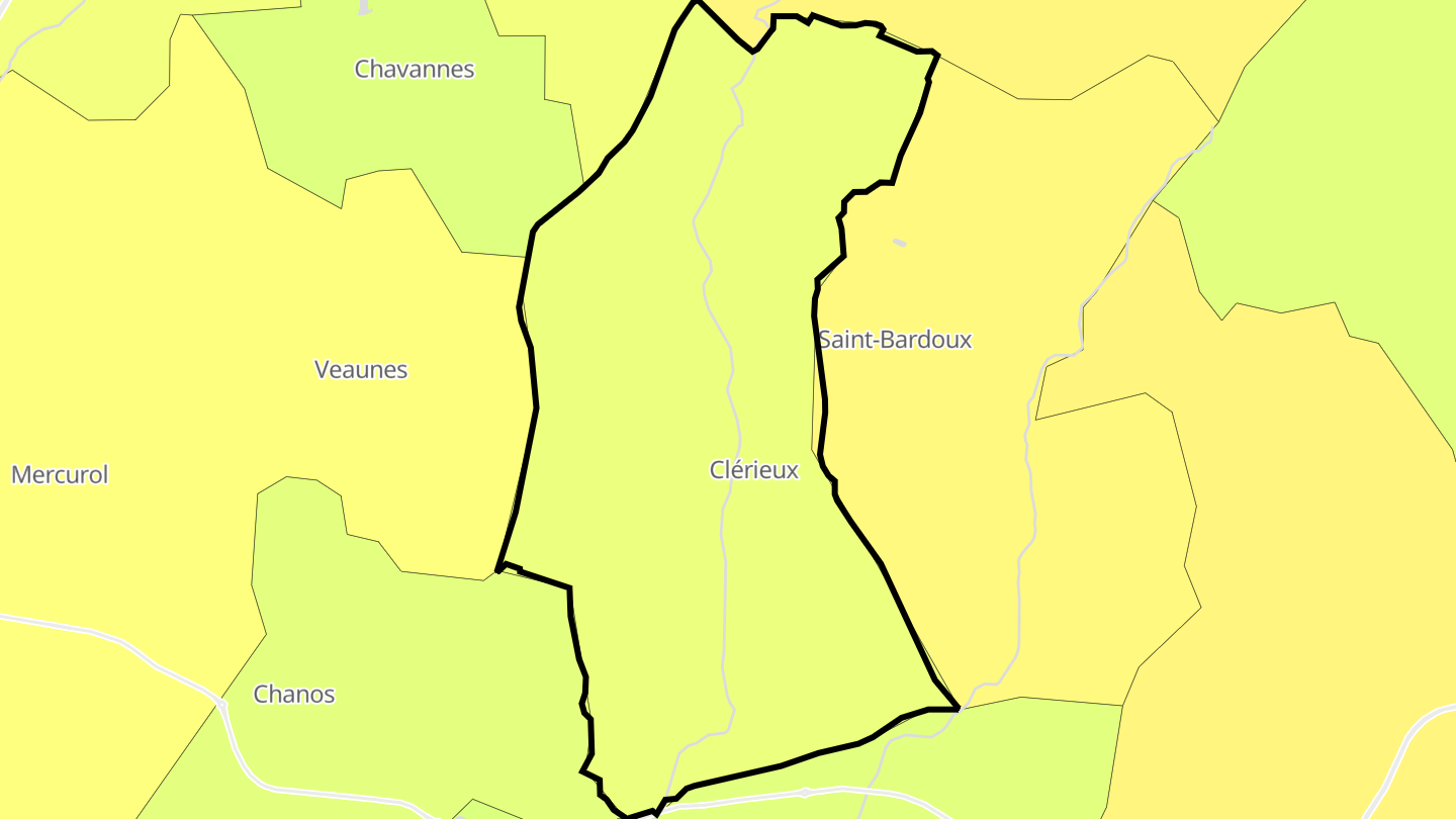 Carte des prix de l'immobilier Clérieux