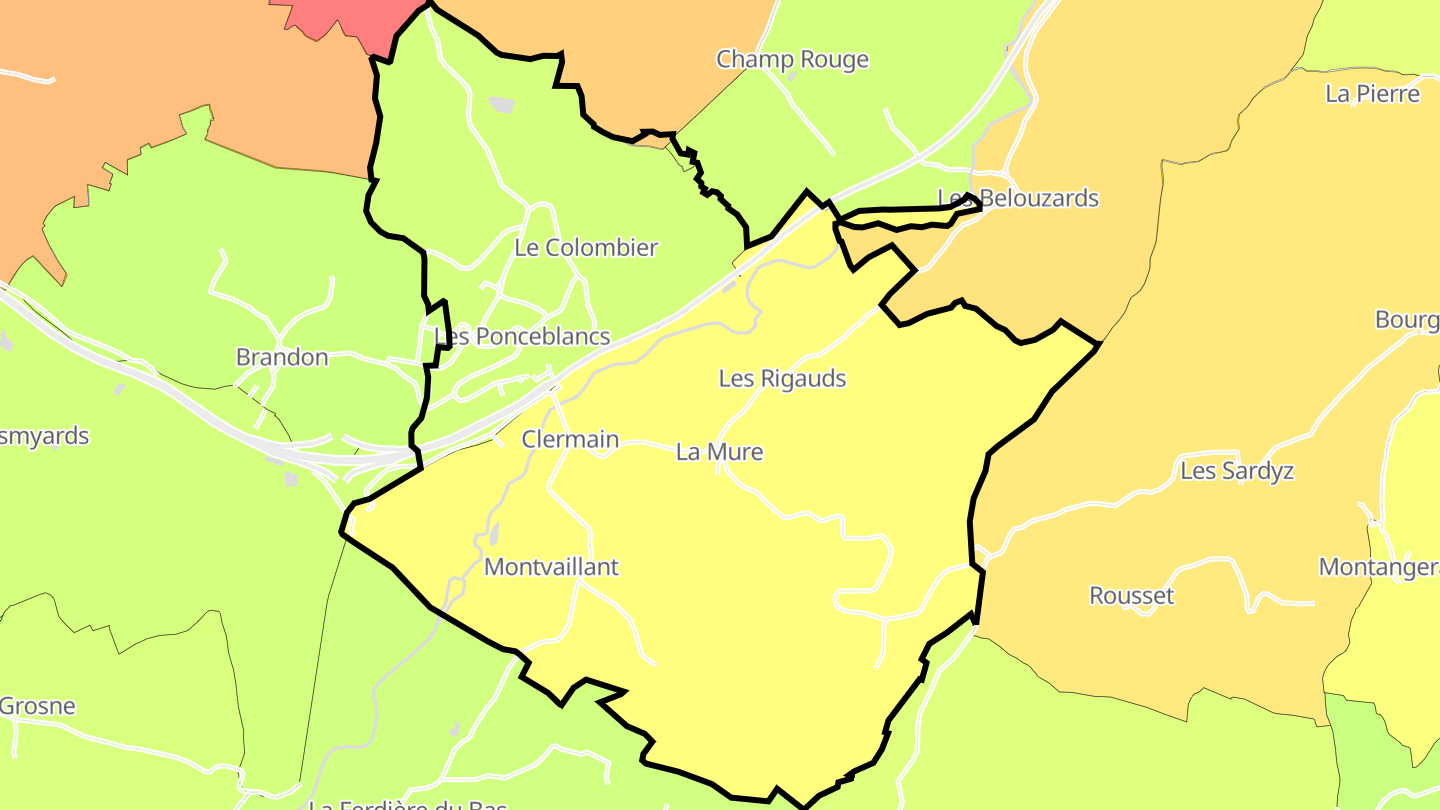 Carte des prix de l'immobilier Clermain