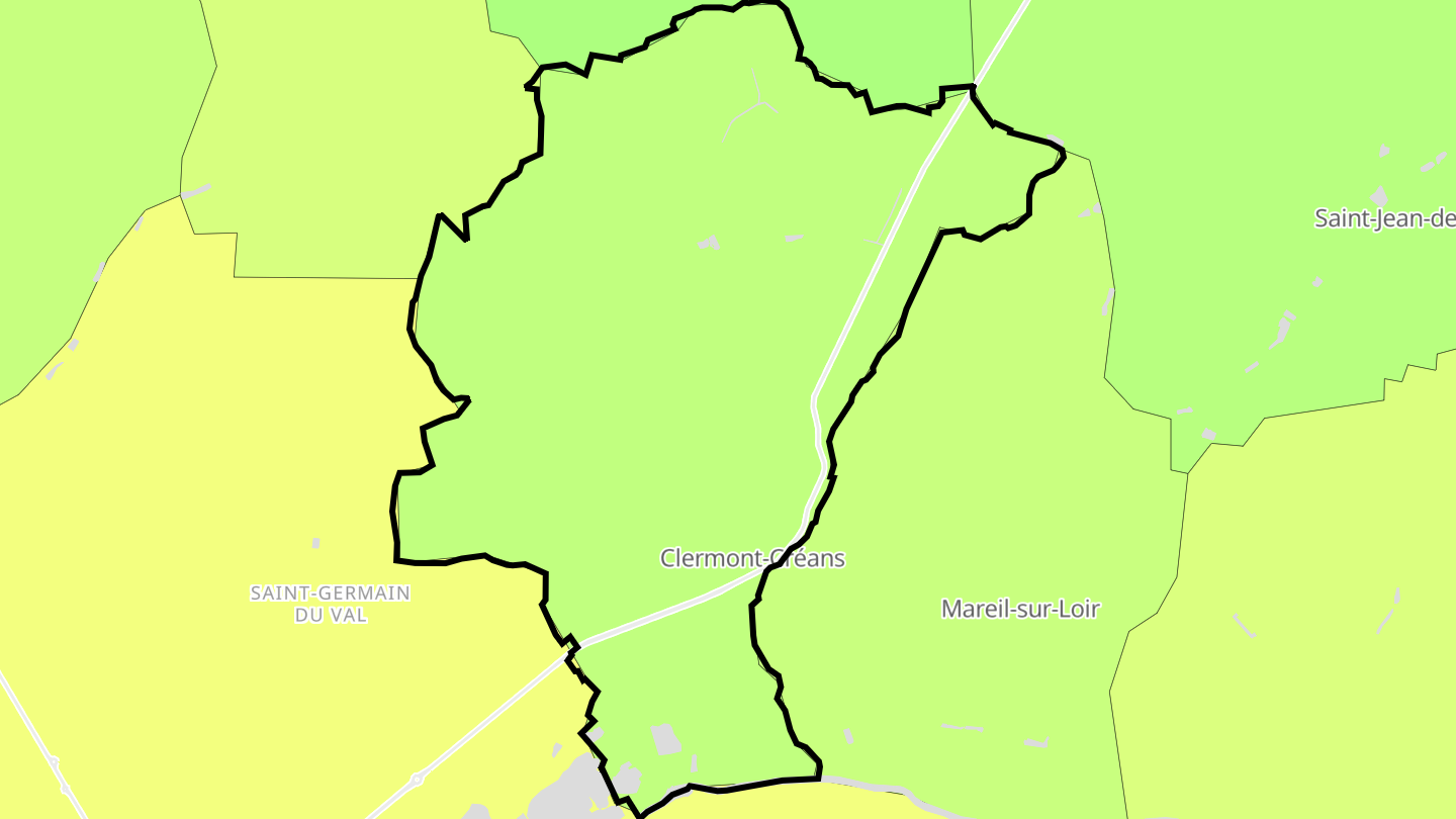 Carte des prix de l'immobilier Clermont-Créans