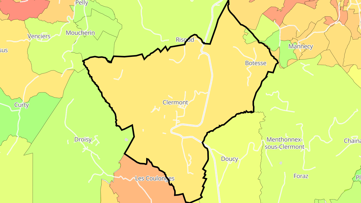 Carte des prix de l'immobilier Clermont