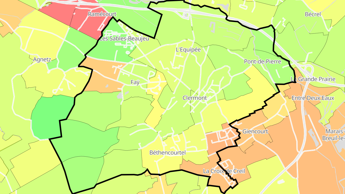 Carte des prix de l'immobilier Clermont