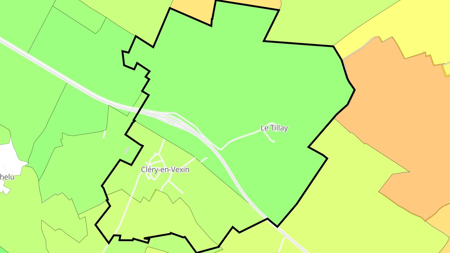 Carte des prix de l'immobilier Cléry-en-Vexin