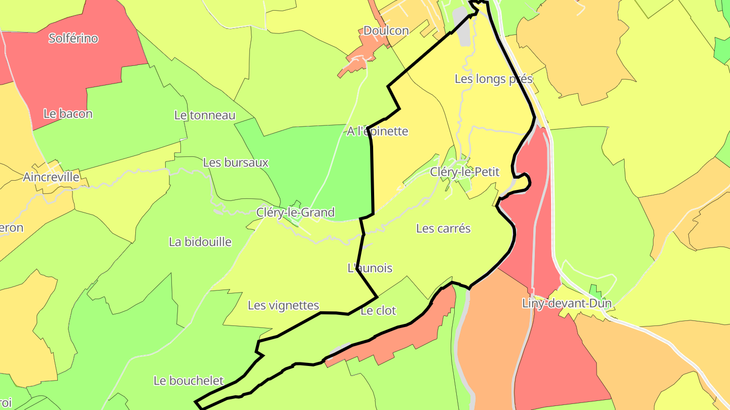 Carte des prix de l'immobilier Cléry-le-Petit