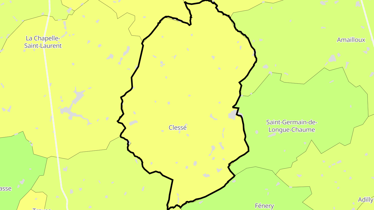 Carte des prix de l'immobilier Clessé