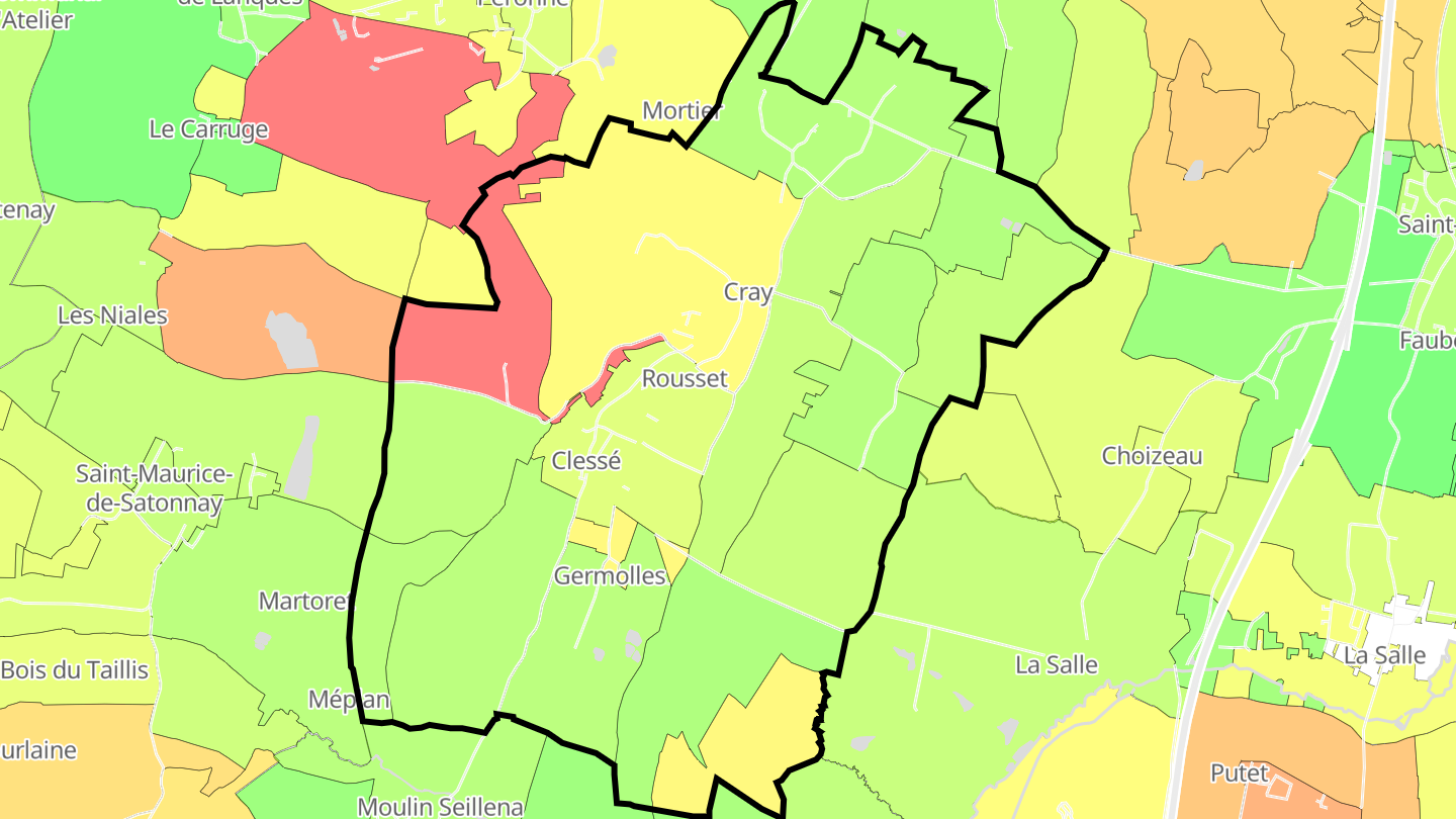Carte des prix de l'immobilier Clessé