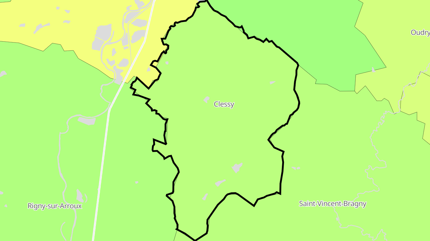 Carte des prix de l'immobilier Clessy