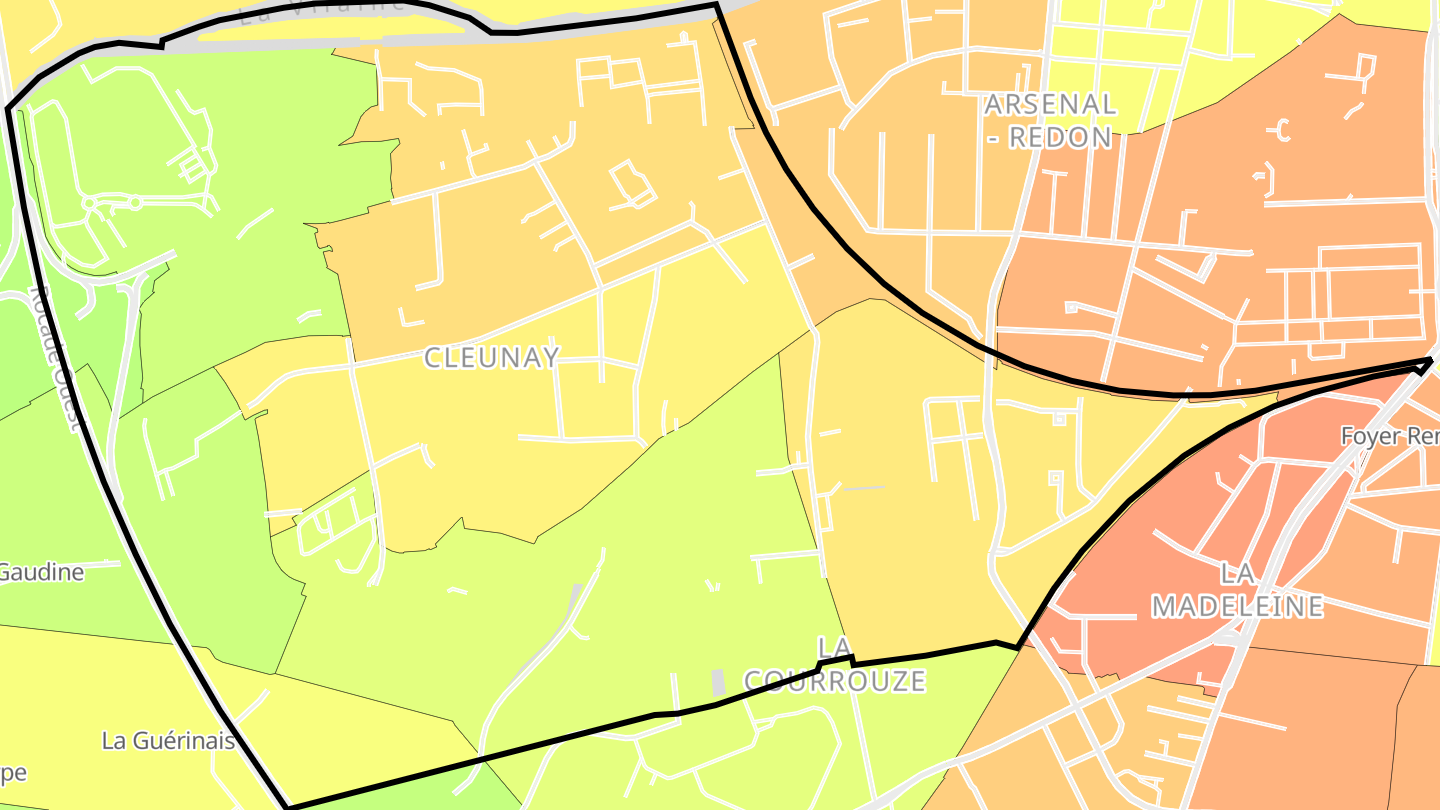 Carte des prix de l'immobilier Cleunay