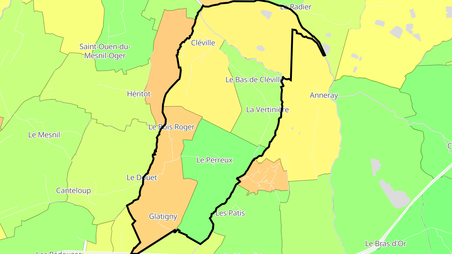 Carte des prix de l'immobilier Cléville