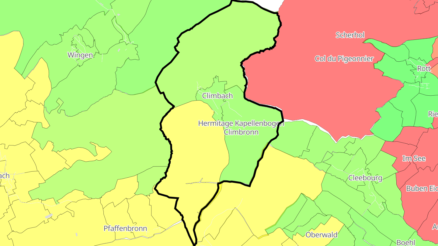 Carte des prix de l'immobilier Climbach