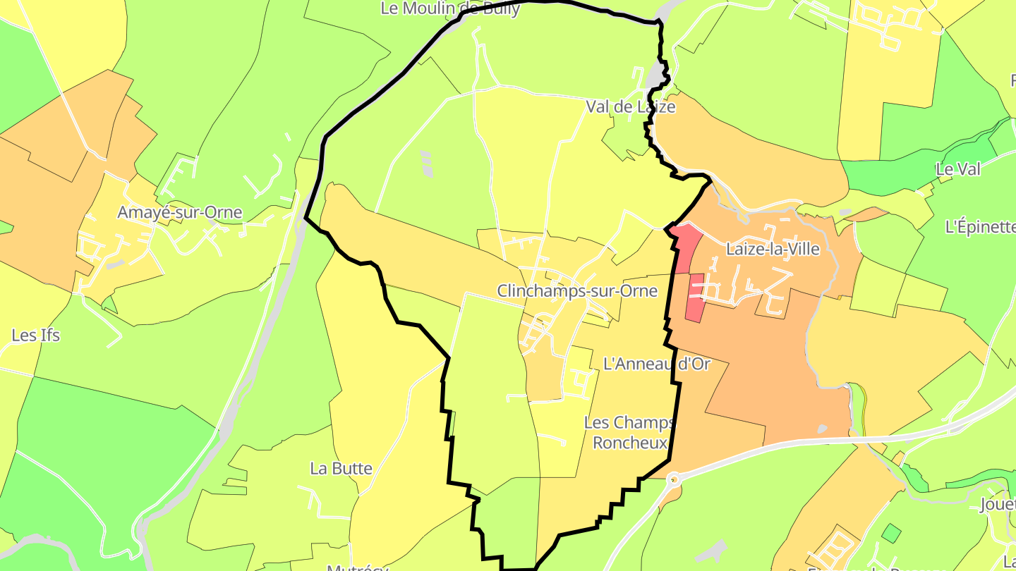 Carte des prix de l'immobilier Clinchamps-sur-Orne