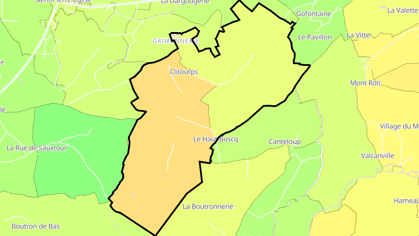 Carte des prix de l'immobilier Clitourps