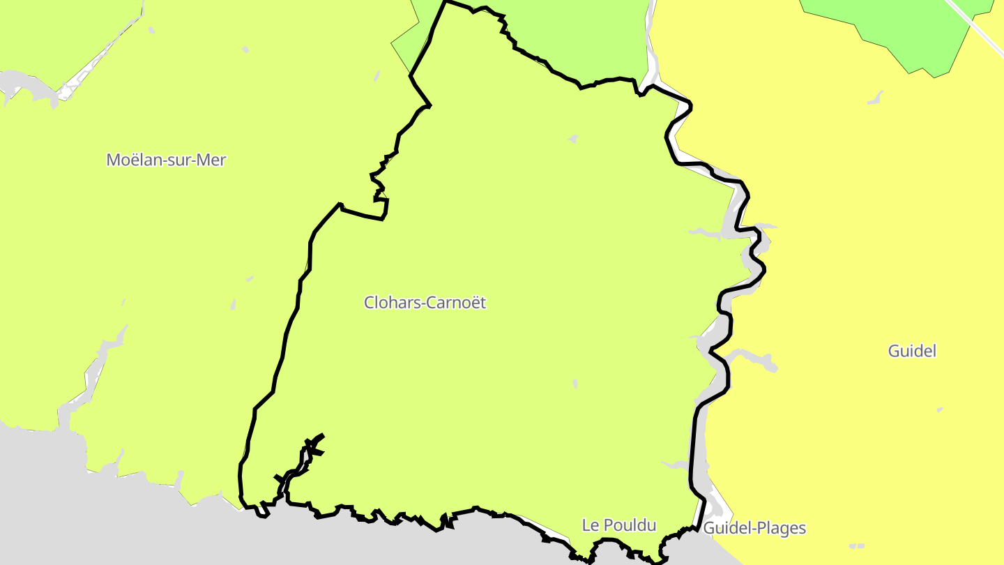 Carte des prix de l'immobilier Clohars-Carnoët