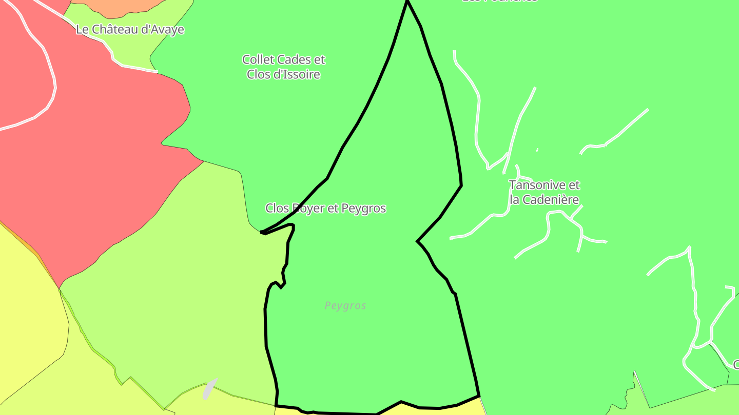 Carte des prix de l'immobilier Clos Boyer et Peygros