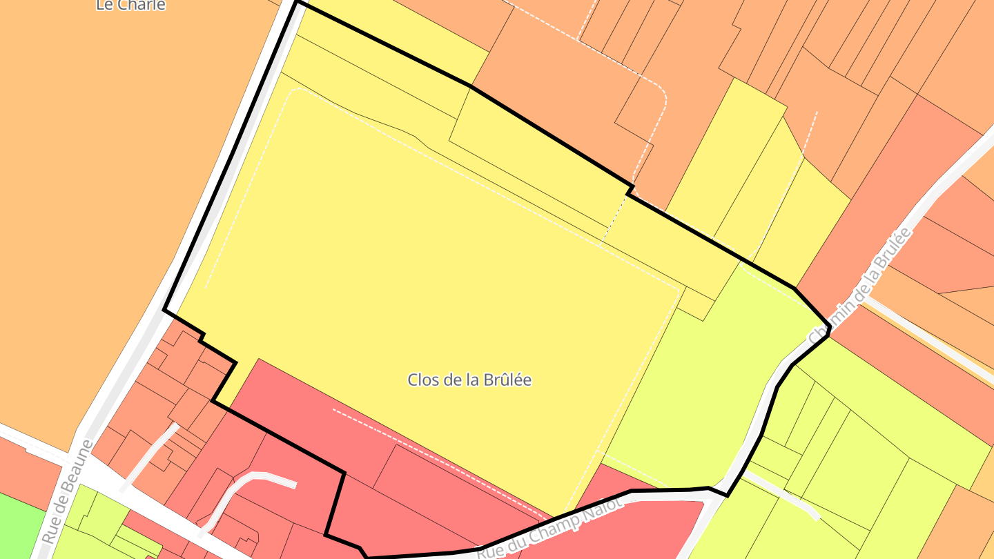 Carte des prix de l'immobilier Clos de la Brûlée