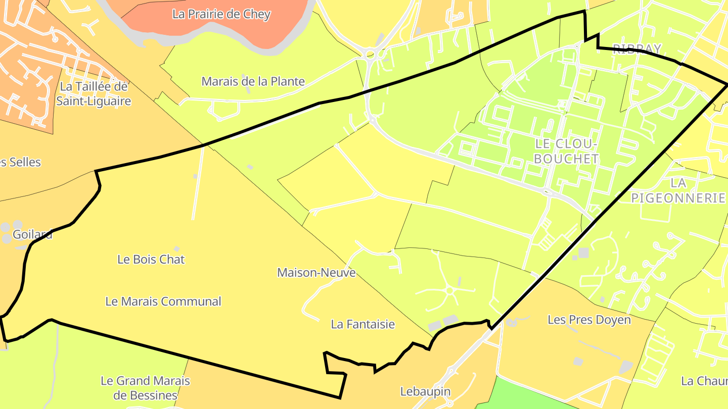 Carte des prix de l'immobilier Clou-Bouchet