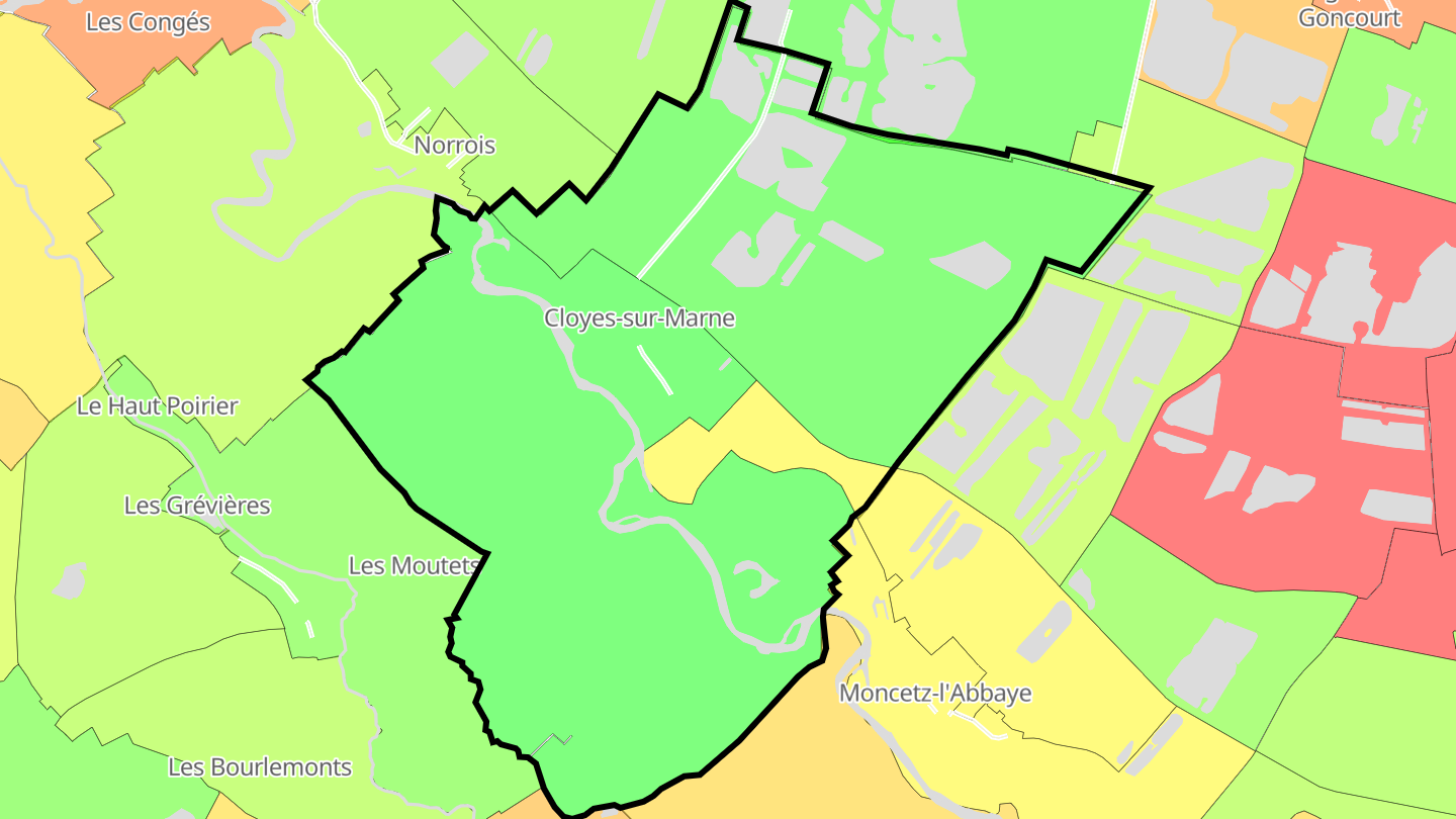 Carte des prix de l'immobilier Cloyes-sur-Marne
