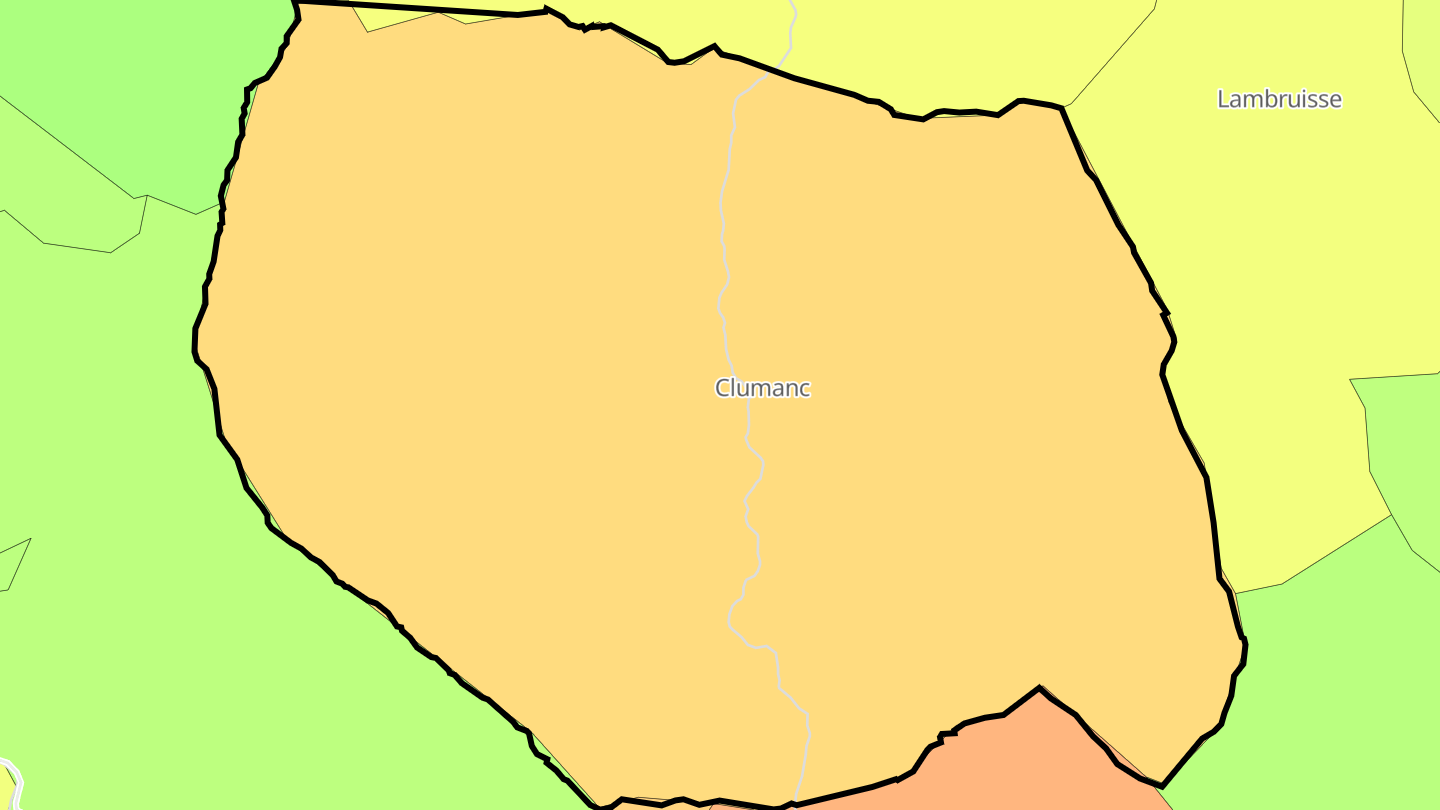 Carte des prix de l'immobilier Clumanc