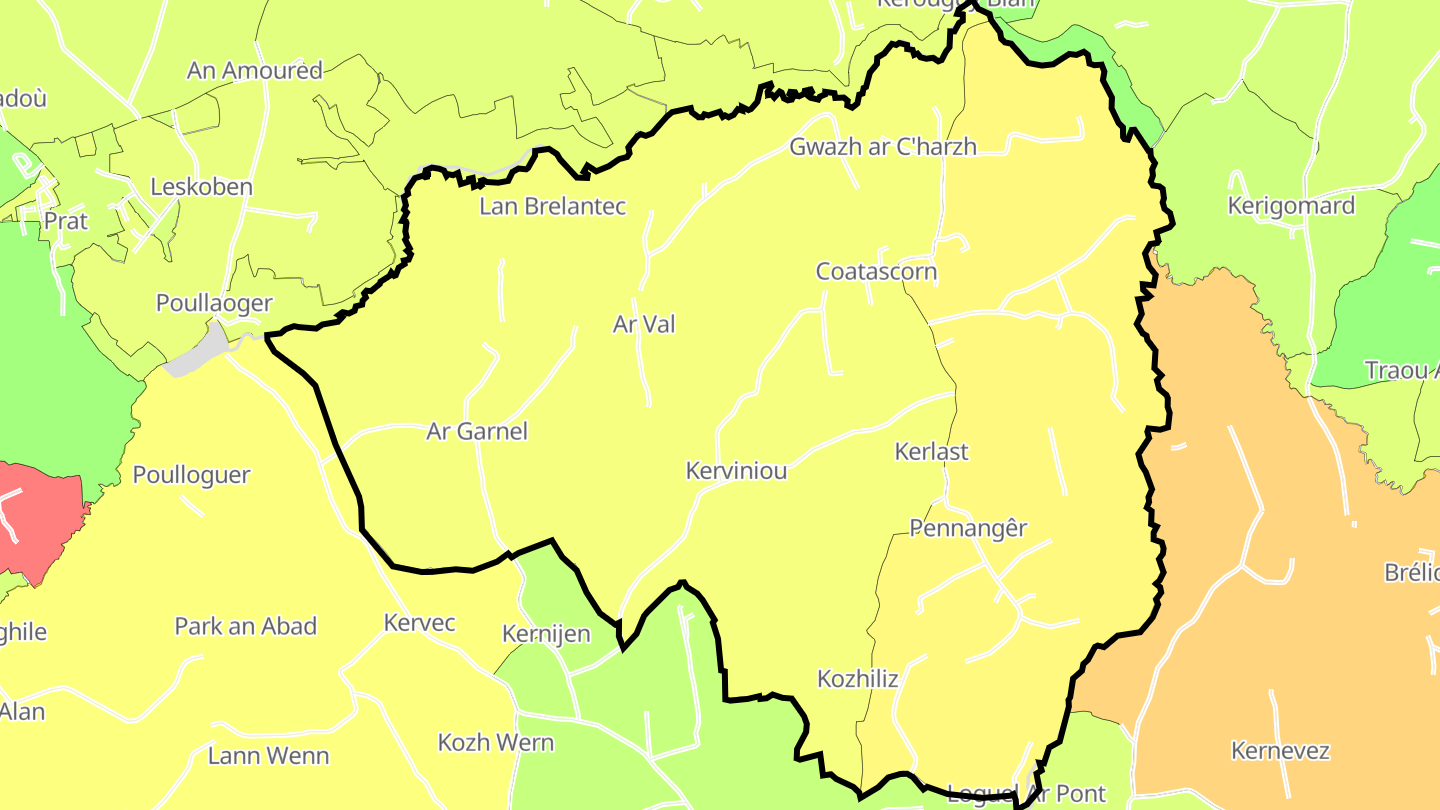 Carte des prix de l'immobilier Coatascorn