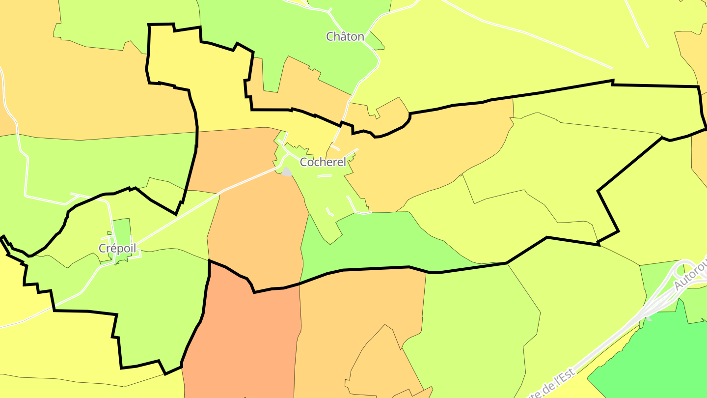Carte des prix de l'immobilier Cocherel