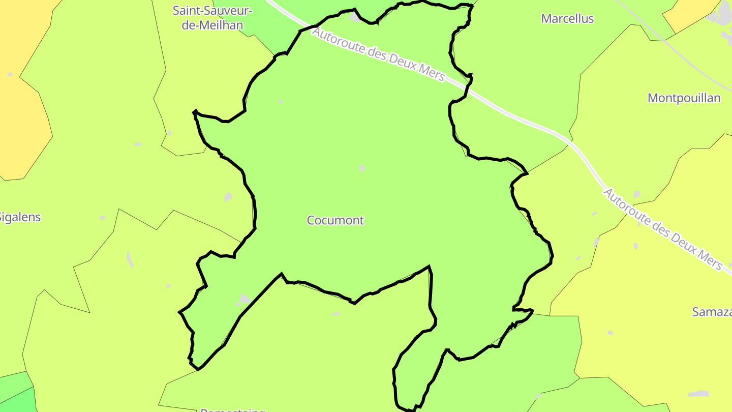 Carte des prix de l'immobilier Cocumont