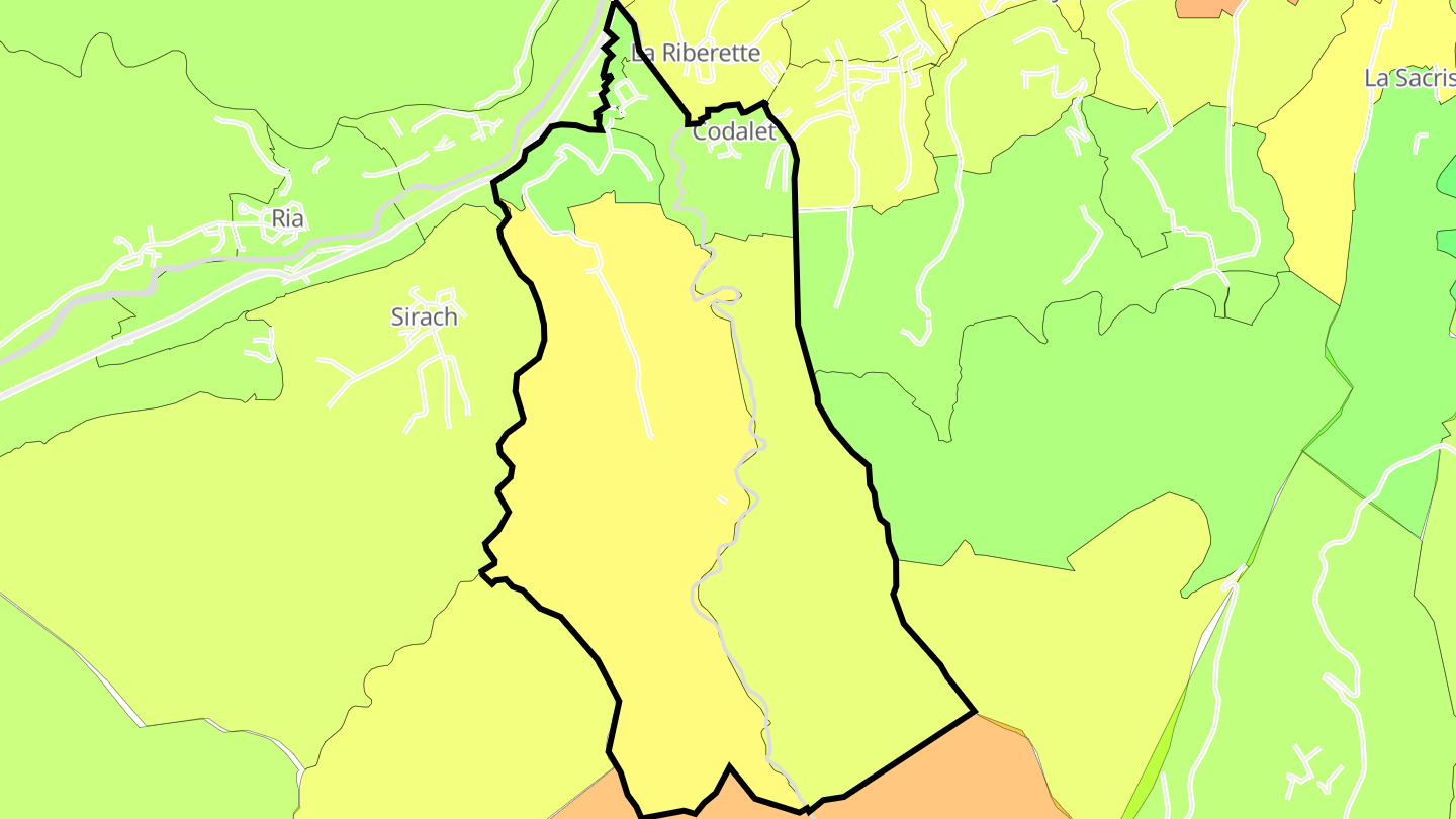 Carte des prix de l'immobilier Codalet