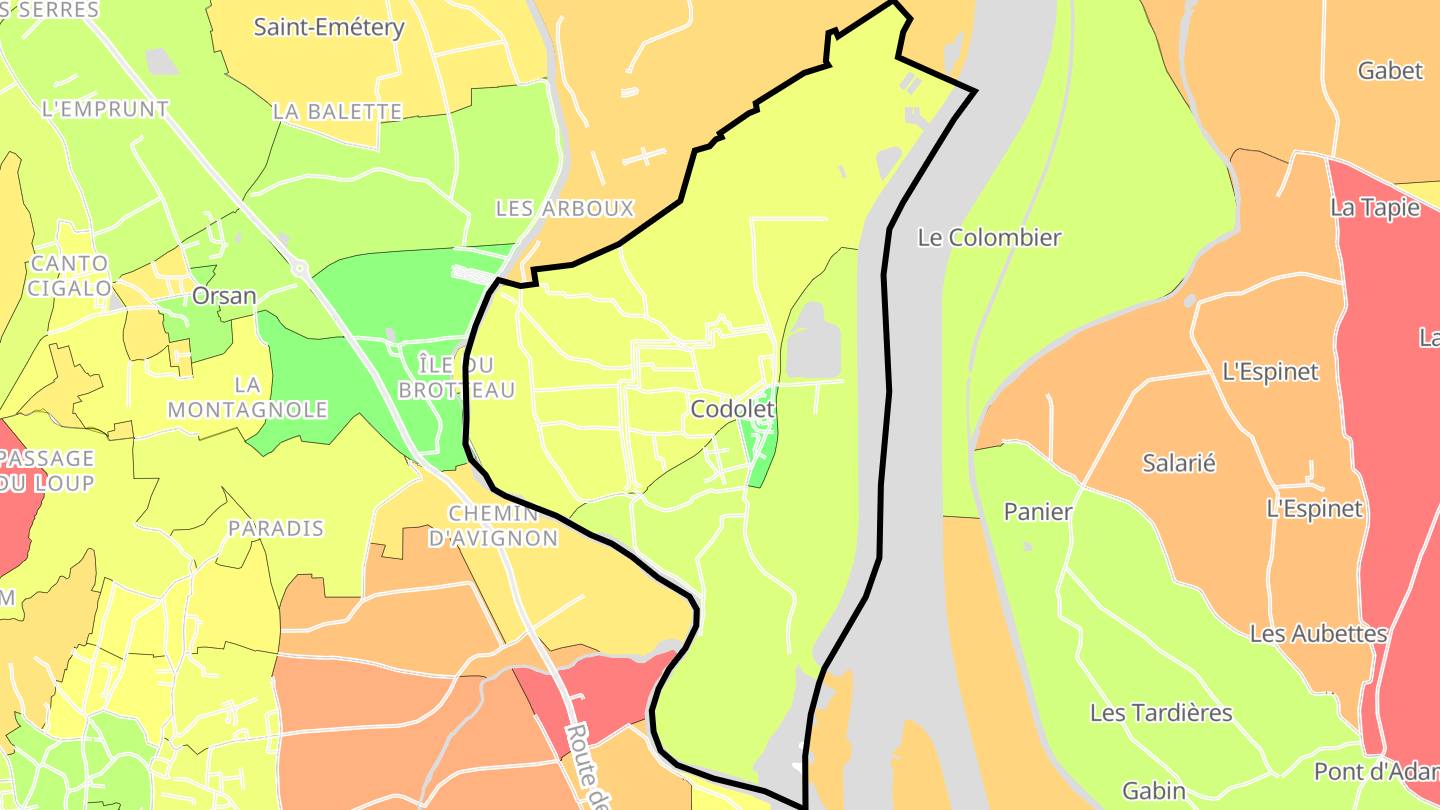 Carte des prix de l'immobilier Codolet