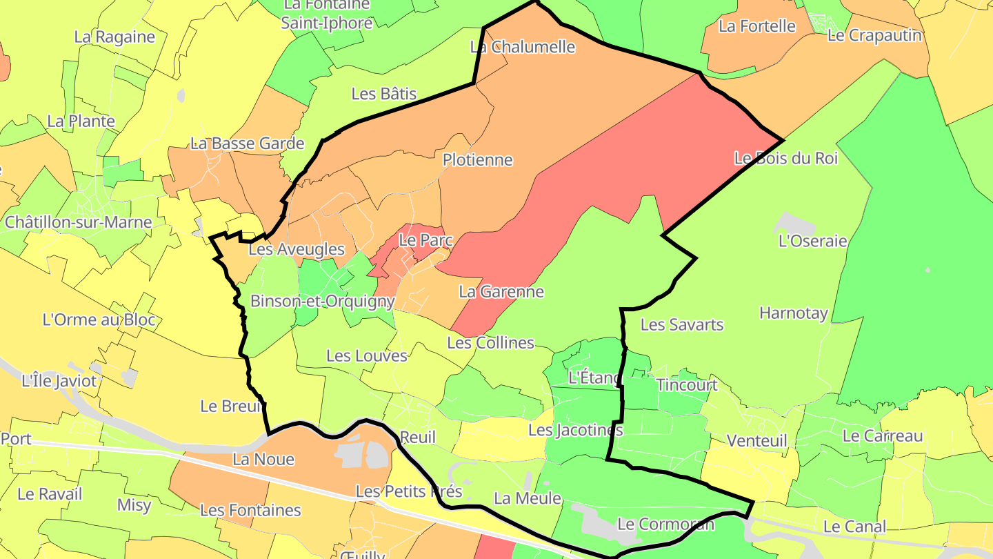 Carte des prix de l'immobilier Cœur-de-la-Vallée