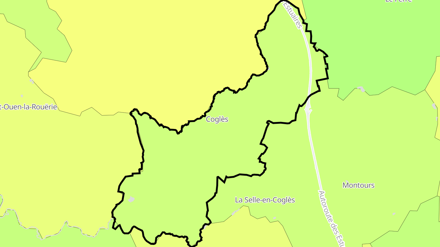 Carte des prix de l'immobilier Coglès