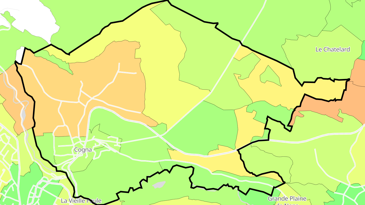 Carte des prix de l'immobilier Cogna