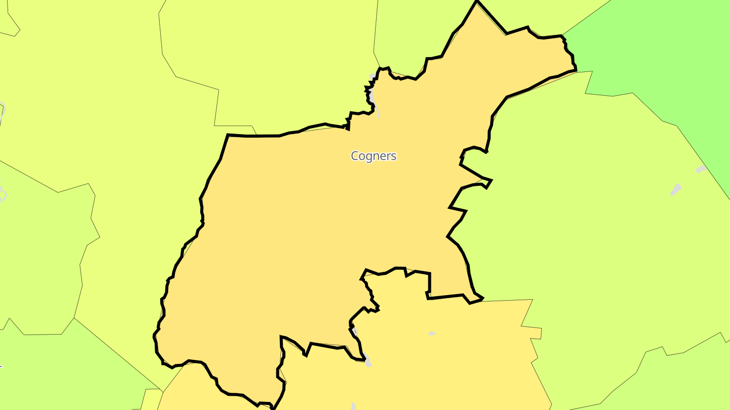 Carte des prix de l'immobilier Cogners