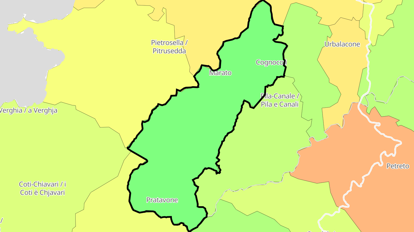 Carte des prix de l'immobilier Cognocoli-Monticchi