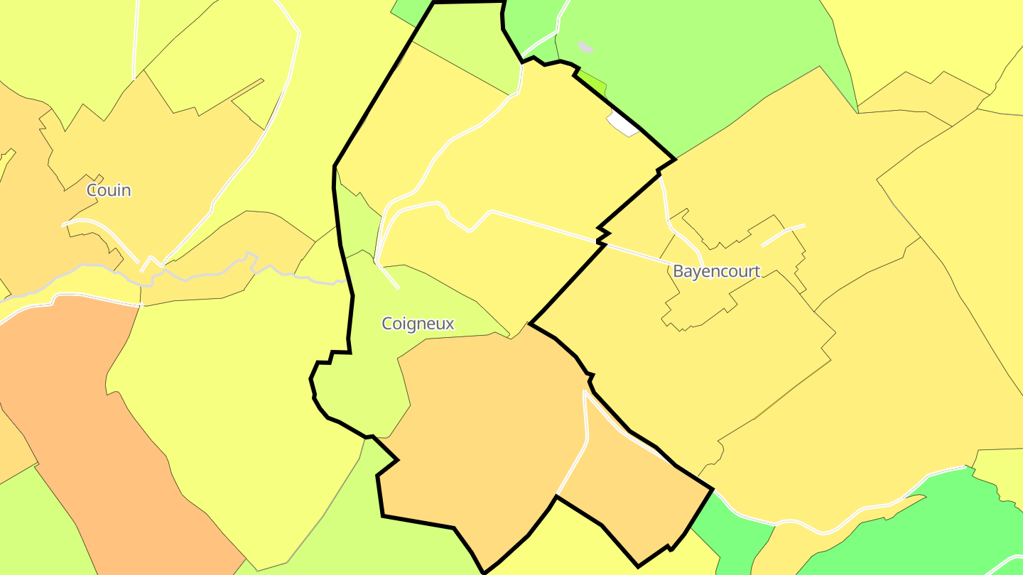 Carte des prix de l'immobilier Coigneux