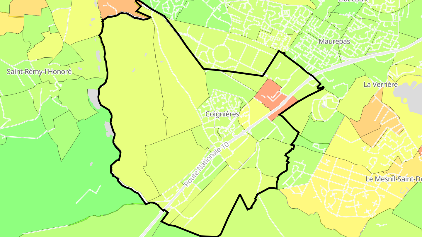 Carte des prix de l'immobilier Coignières