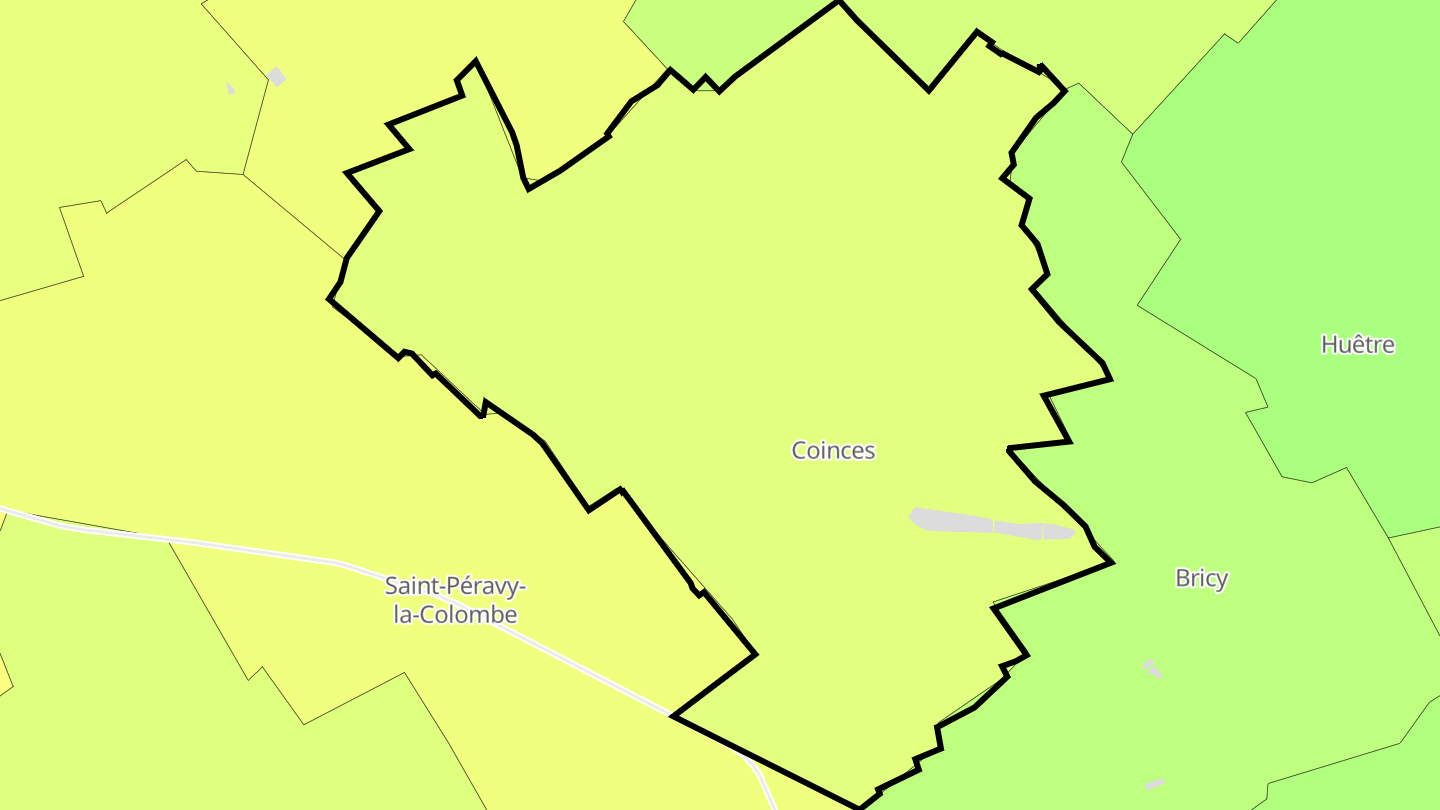 Carte des prix de l'immobilier Coinces