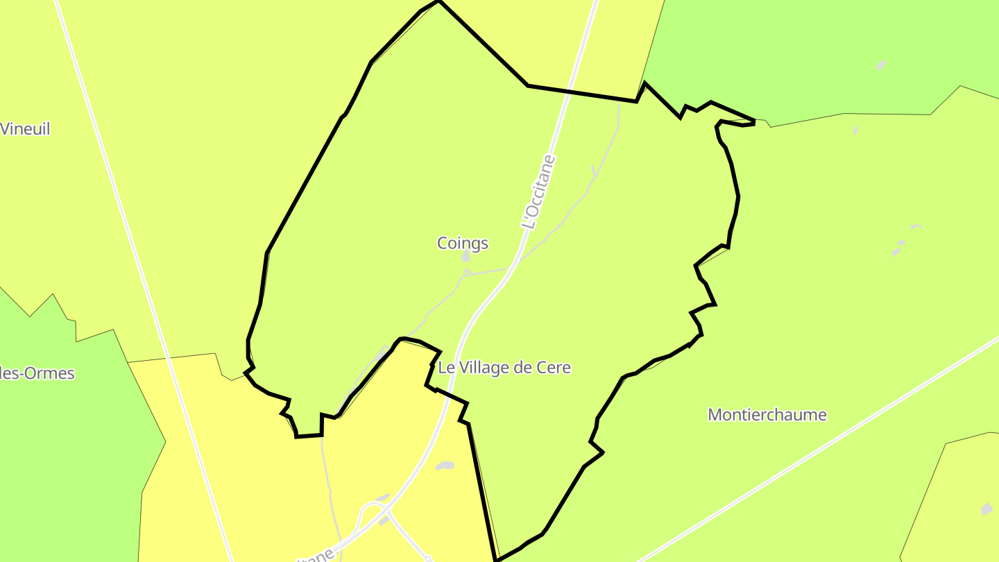 Carte des prix de l'immobilier Coings