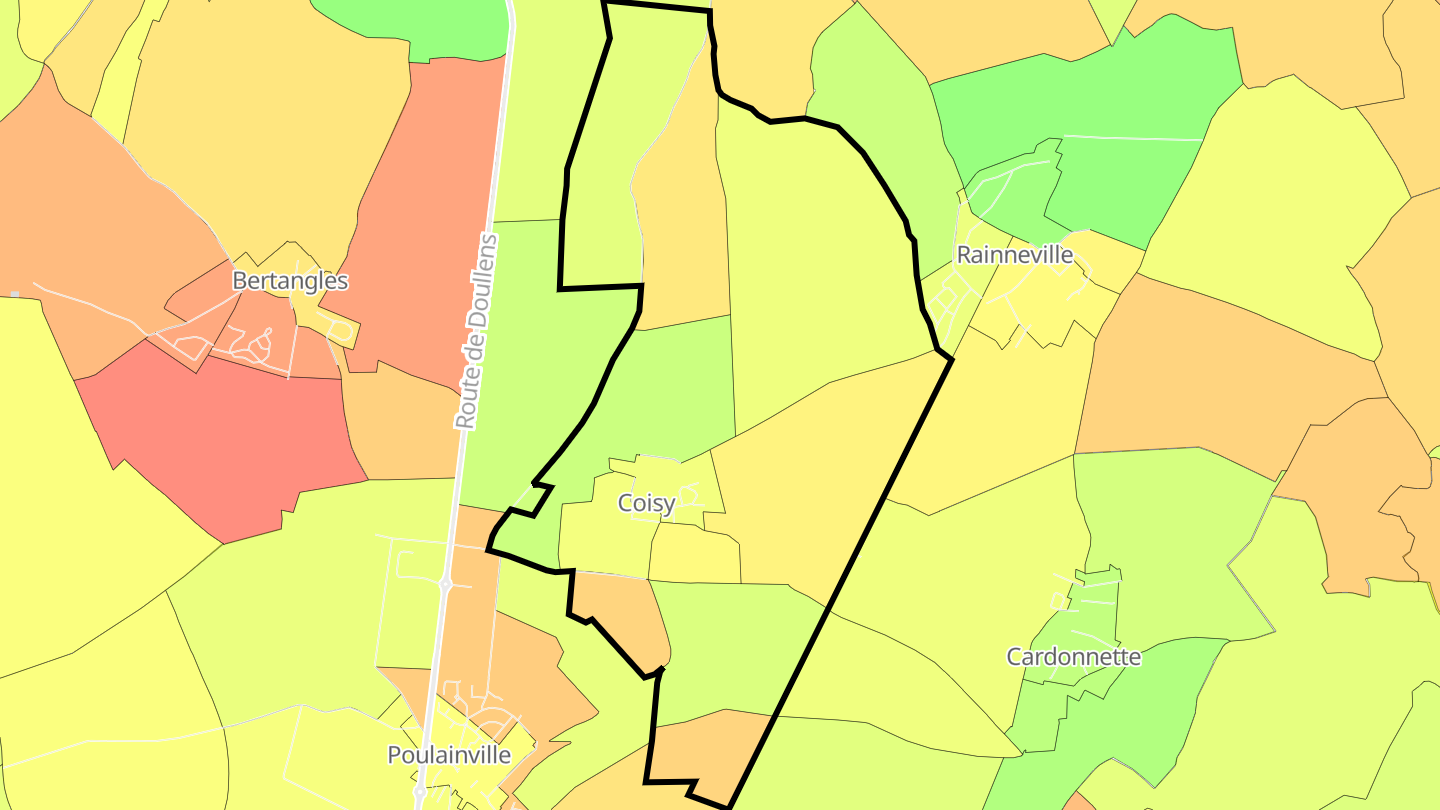 Carte des prix de l'immobilier Coisy
