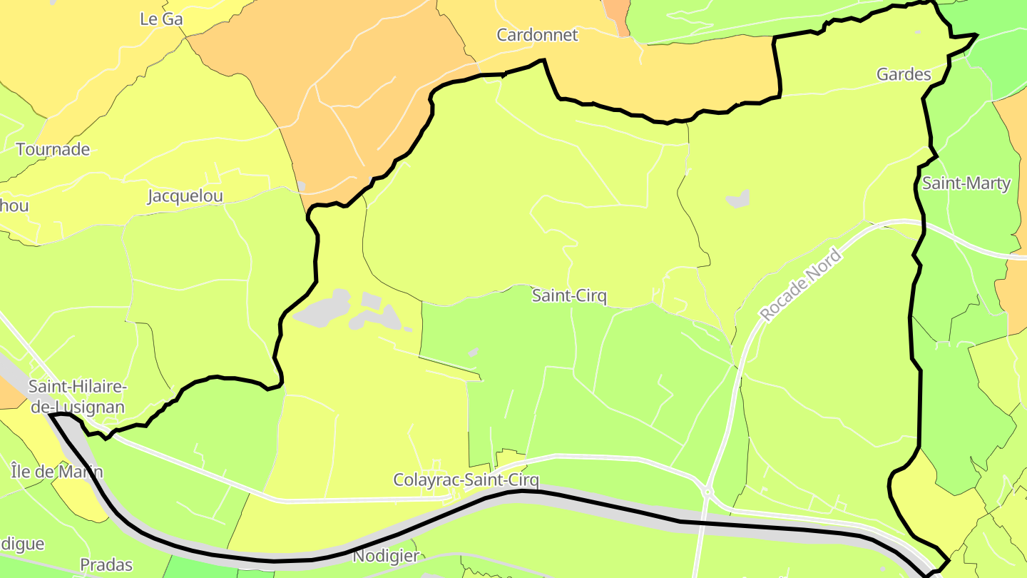 Carte des prix de l'immobilier Colayrac-Saint-Cirq
