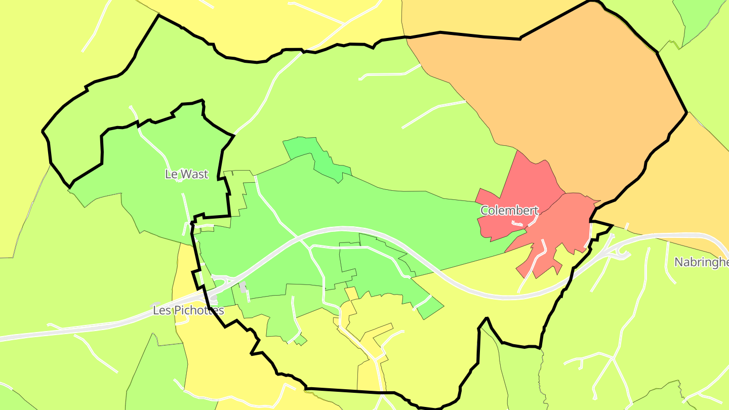 Carte des prix de l'immobilier Colembert