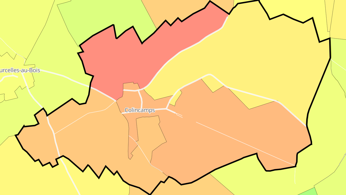 Carte des prix de l'immobilier Colincamps