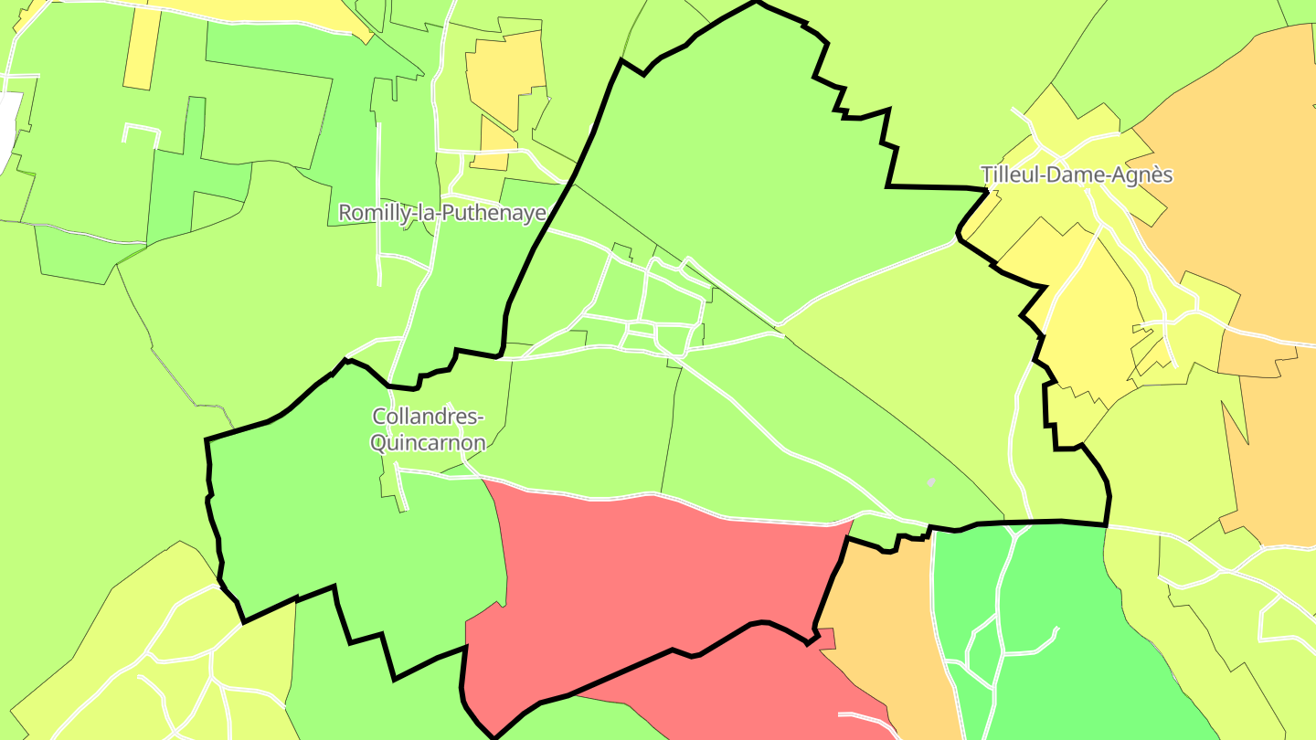 Carte des prix de l'immobilier Collandres-Quincarnon