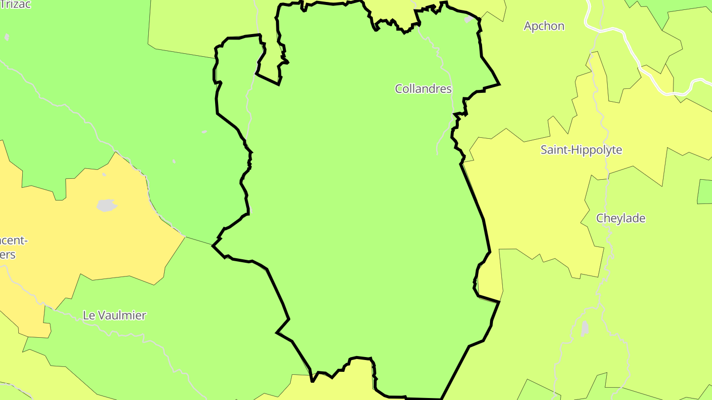 Carte des prix de l'immobilier Collandres