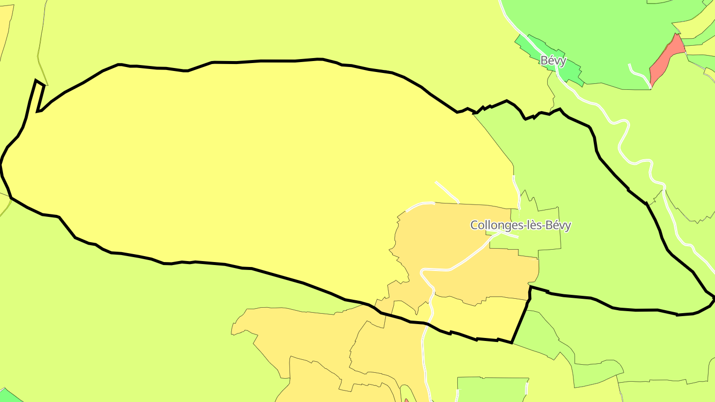 Carte des prix de l'immobilier Collonges-lès-Bévy