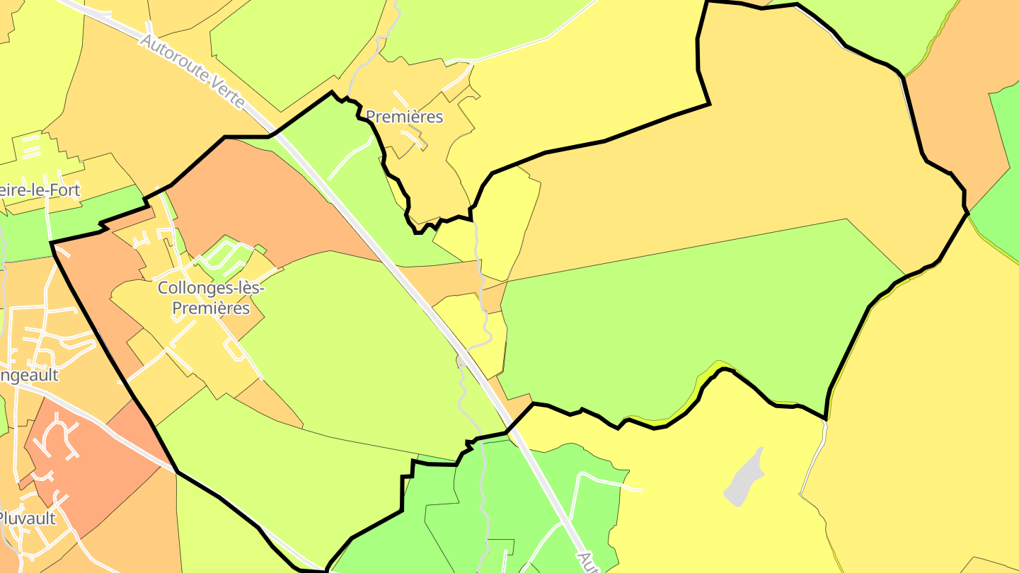 Carte des prix de l'immobilier Collonges-lès-Premières
