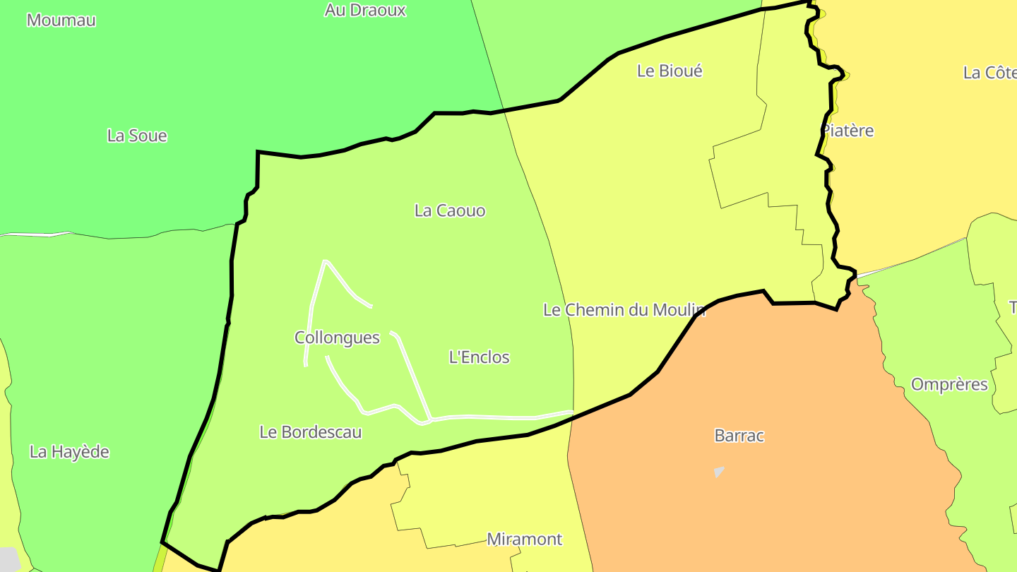 Carte des prix de l'immobilier Collongues