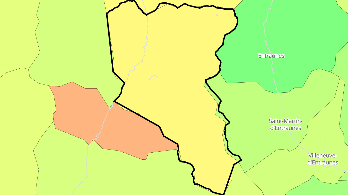 Carte des prix de l'immobilier Colmars