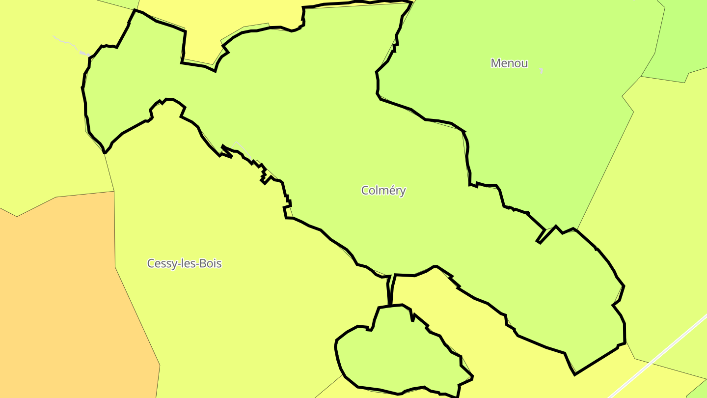 Carte des prix de l'immobilier Colméry