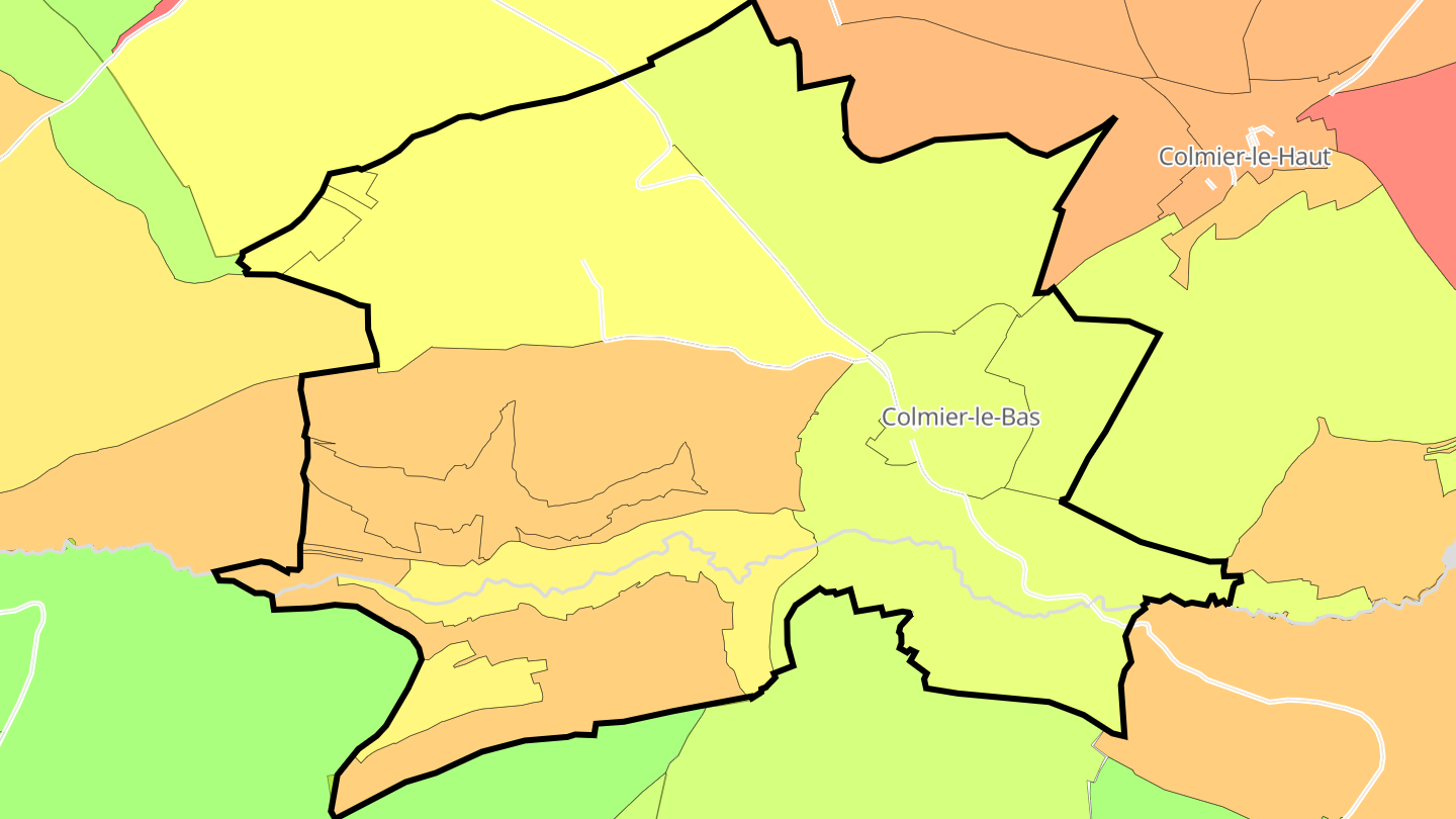 Carte des prix de l'immobilier Colmier-le-Bas