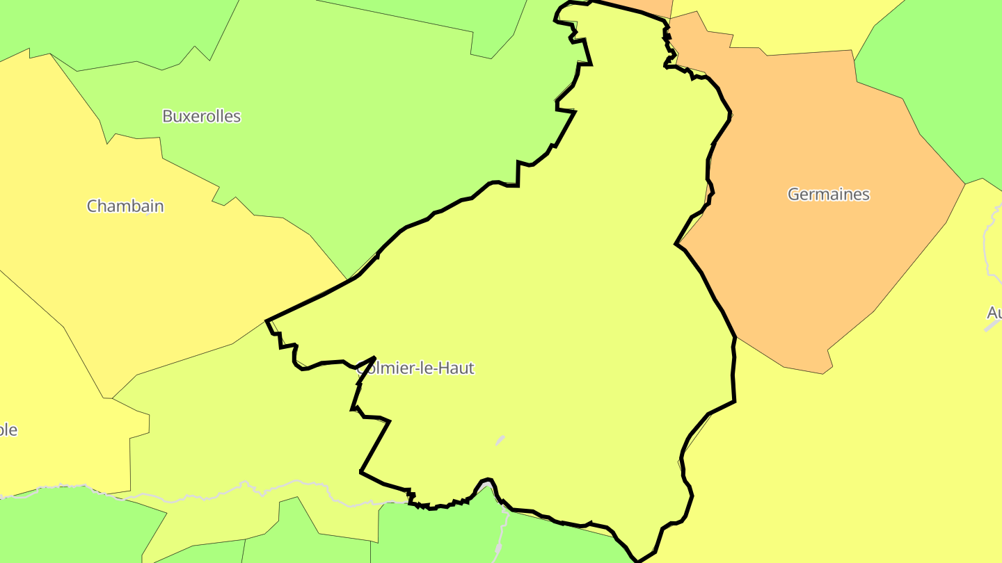 Carte des prix de l'immobilier Colmier-le-Haut