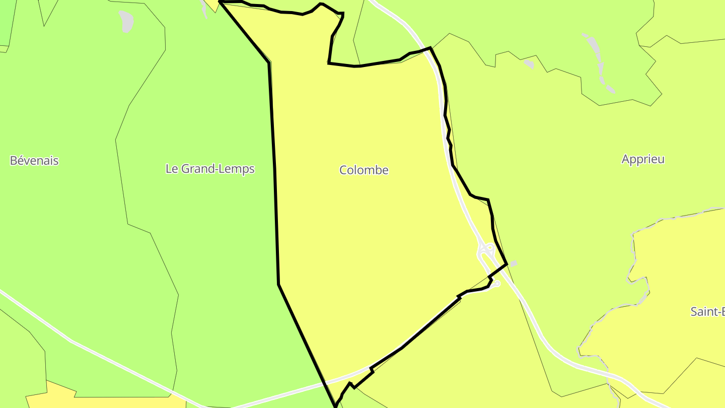 Carte des prix de l'immobilier Colombe