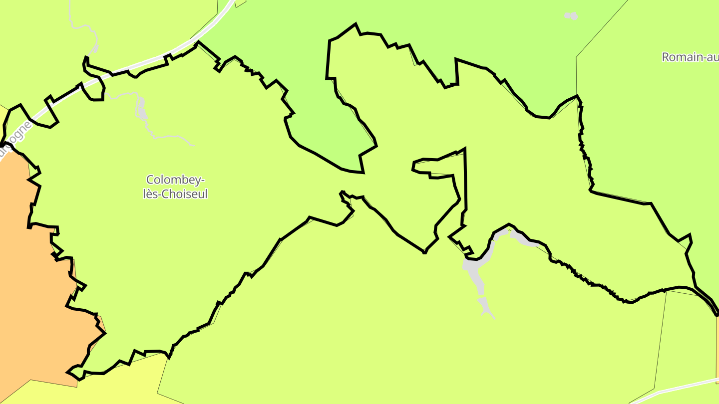 Carte des prix de l'immobilier Colombey-lès-Choiseul